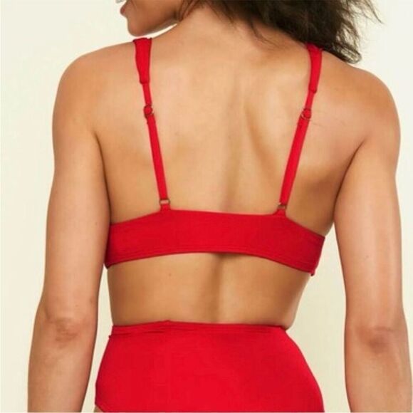 NWT Andie Swim The Belize Top in Flat Cherry Red Size L - Picture 2 of 10
